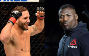 Photo Edit Of Chad Mendes And Francis Ngannou Wallpaper