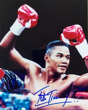 Photo Of Felix Trinidad With Autograph Wallpaper