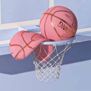 Photo Reach New Levels Of Fun With A Pink Basketball Wallpaper