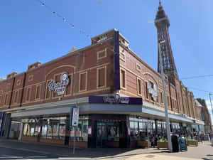 Photograph Of Blackpool Tower Taken From City Wallpaper