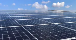 Photovoltaic Blue Solar Panels Layer Wallpaper