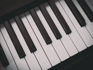 Piano Keyboard Aerial View Wallpaper