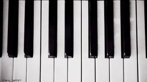 Piano Keyboard Top View Wallpaper