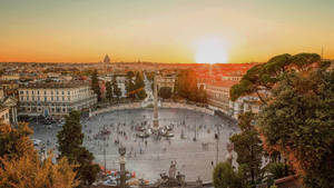 Piazza Del Popolo Rome Wallpaper