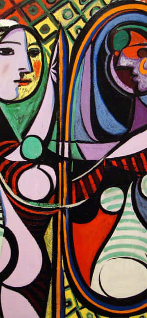 Picasso Style Abstract Faces Painting Wallpaper