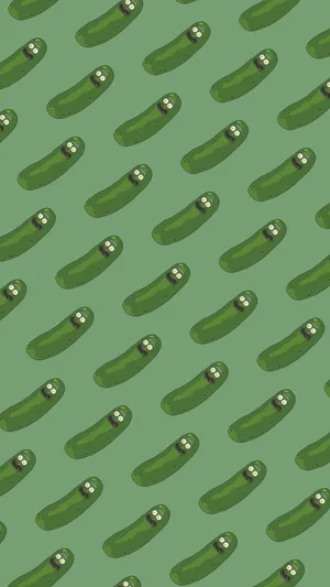 Pickle Rick Pattern Wallpaper