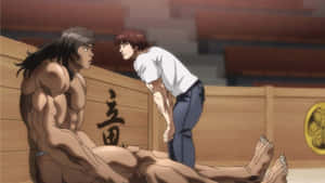 Pickleand Baki Confrontation Wallpaper