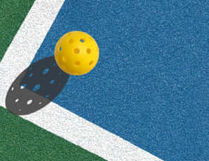 Pickleball Paddleand Ballon Court Wallpaper