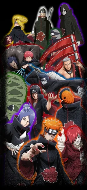 Picture Of The Akatsuki Members In Naruto Anime Wallpaper