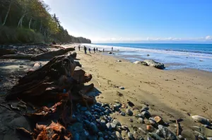 Picturesque French Beach At Dusk Wallpaper
