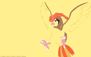 Pidgeotto Yellow Art Wallpaper