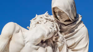 Pieta Statue Mary Jesus Wallpaper