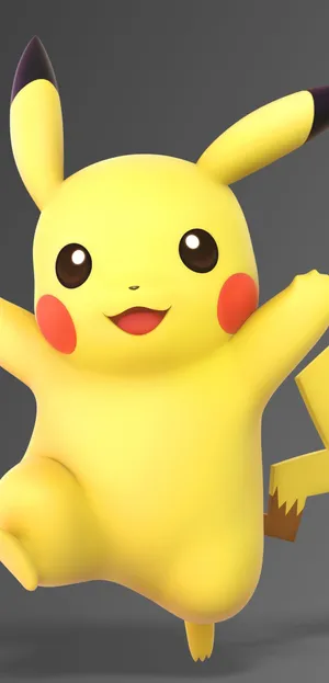 Pikachu 3d From Pokémon Yellow Wallpaper
