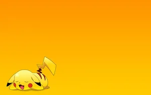 Pikachu In Cute Yellow Gradient Backdrop Wallpaper