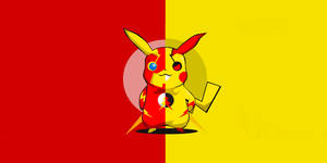 Pikachu In Red And Yellow Wallpaper