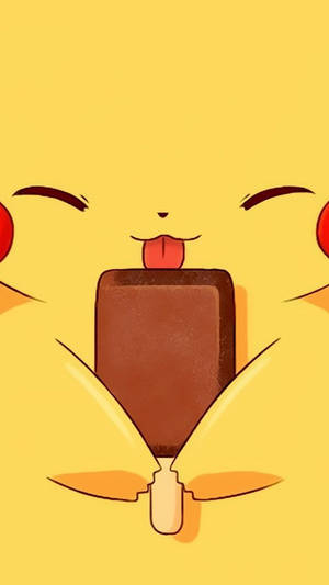 Pikachu Iphone And Popsicle Wallpaper