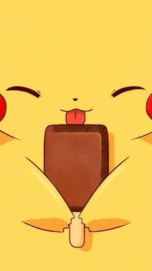 Pikachu Iphone And Popsicle Wallpaper
