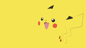 Pikachu Yellow Minimalist Background Wallpaper