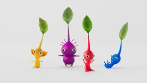 Pikmin_ Characters_ Lineup Wallpaper