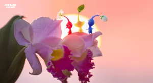 Pikmin Floral Sunset Adventure Wallpaper