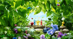 Pikmin Gatheringin Garden Wallpaper