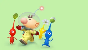 Pikminand Captain Olimar Adventure Wallpaper