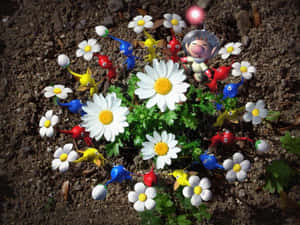 Pikminand Olimar Garden Adventure Wallpaper