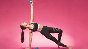 Pilates On Pink Background Wallpaper