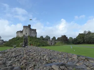 Pile Of Rocks In Cardiff Castle Wallpaper
