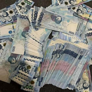 Pilesof Philippine Pesos Currency Wallpaper