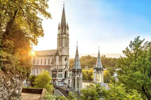 Pilgrimage Tranquility At Lourdes Sanctuary Wallpaper