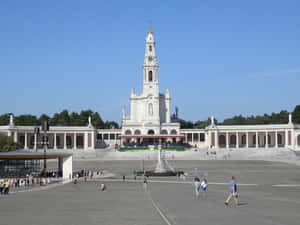 Pilgrims At The Sanctuary Of Fatima, Portugal Wallpaper