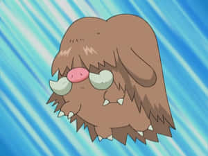 Piloswine In The Pokemon Anime With Blue Backdrop Wallpaper