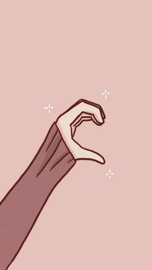 Pinching Hand Gesture Illustration Wallpaper