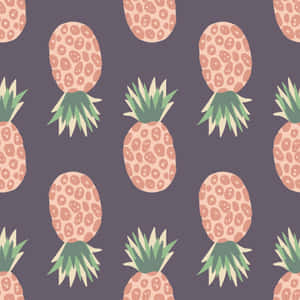 Pineapple Pattern Aesthetic Wallpaper