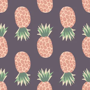 Pineapple Pattern Aesthetic Wallpaper