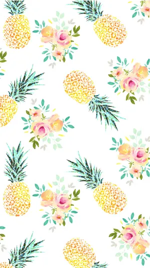 Pineapples Trendy Summer Iphone Wallpaper