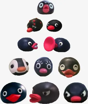 Pingu Characters Face Wallpaper