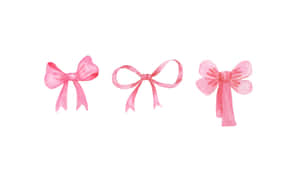 Pink Aesthetic Bow Collection Wallpaper