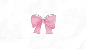 Pink Aesthetic Bow Design Wallpaper