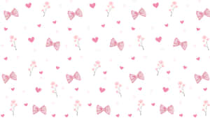 Pink Aesthetic Bow Pattern Wallpaper