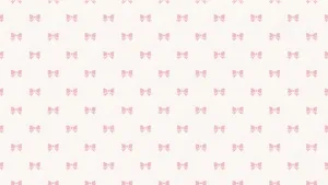 Pink Aesthetic Bow Pattern Wallpaper