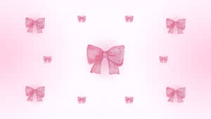 Pink Aesthetic Bow Pattern Wallpaper