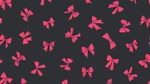Pink Aesthetic Bow Pattern Wallpaper