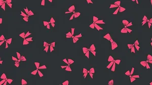 Pink Aesthetic Bow Pattern Wallpaper
