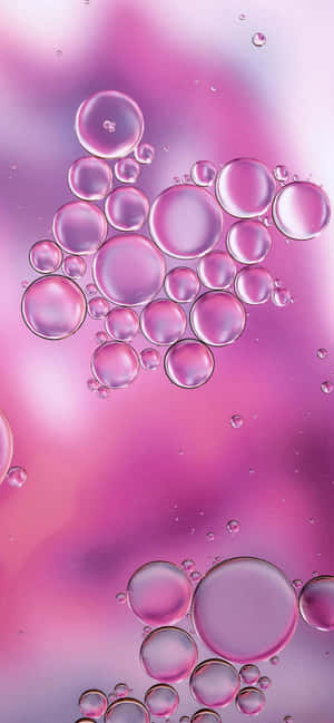 Pink Aesthetic Bubbles Background Wallpaper