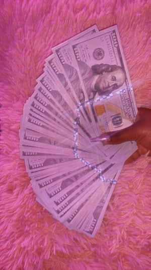 Pink Aesthetic Cash Fan Wallpaper