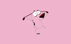 Pink Aesthetic Courage The Cowardly Dog Wallpaper