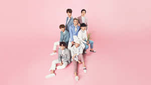 Pink Aesthetic Desktop Background With Bts Wallpaper