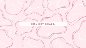 Pink Aesthetic Goals Background Wallpaper